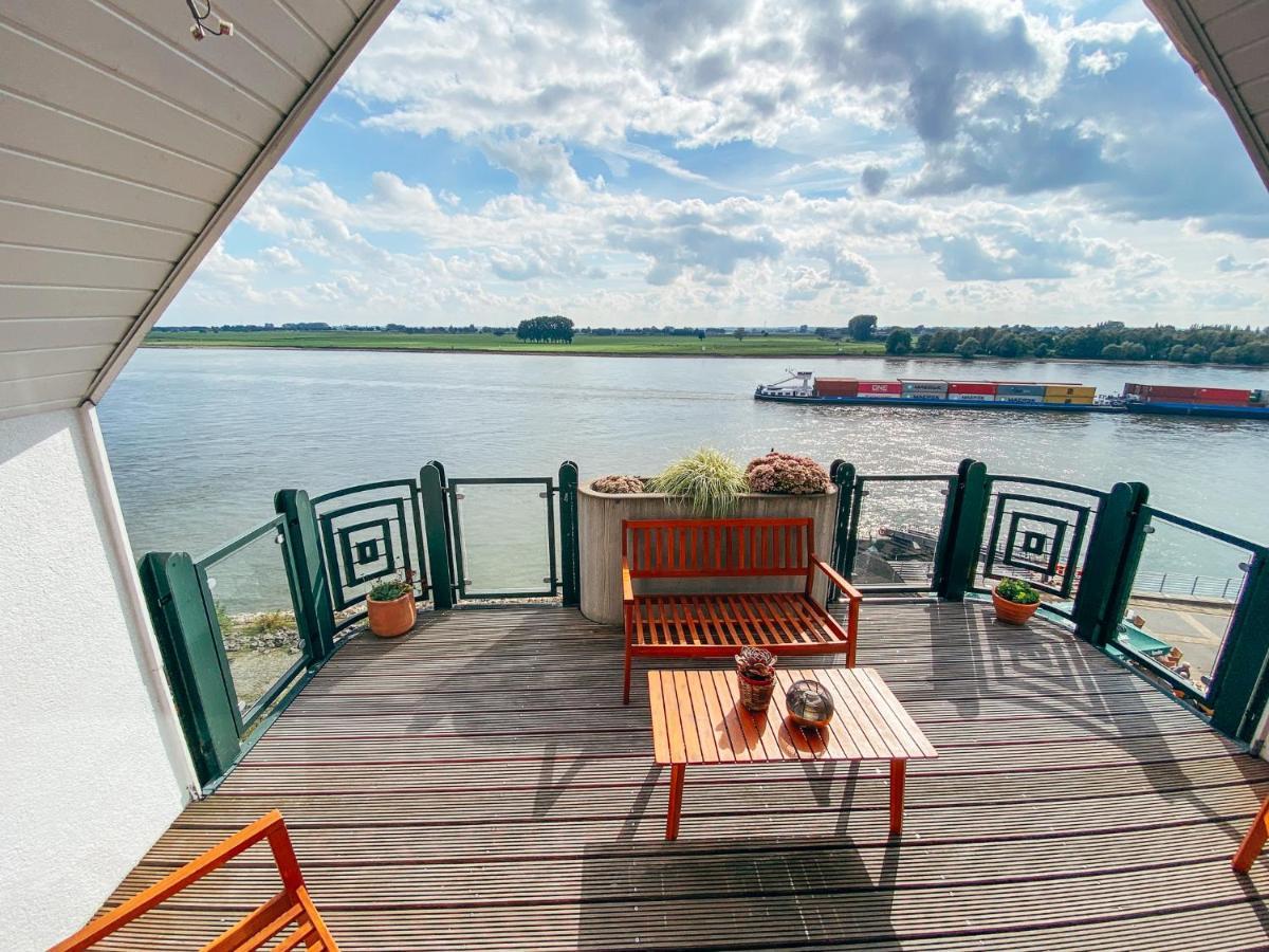 Rheinloft 3 - Grosse Giebelwohnung Mit Dachterrassen An Der Rheinpromenade Emmerich Luaran gambar